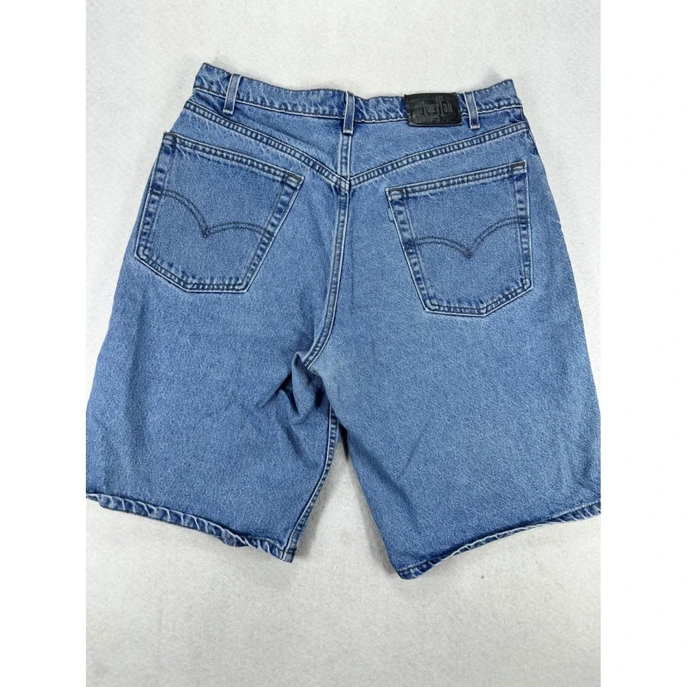 Vintage Levis SilverTab Baggy Denim Shorts Mens 34 Blue Made in USA 90s